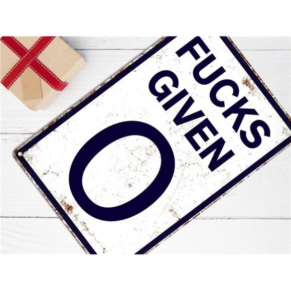 Funny 0 Given Vintage Metal Tin Signs Parody Speed Limit Sign Funny Garage Man - Picture 7 of 8